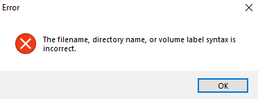 【GTV平臺(tái)】點(diǎn)擊軟件安裝報(bào)錯(cuò)提示  The filename,directory name,or volume label syntax is incorrect.